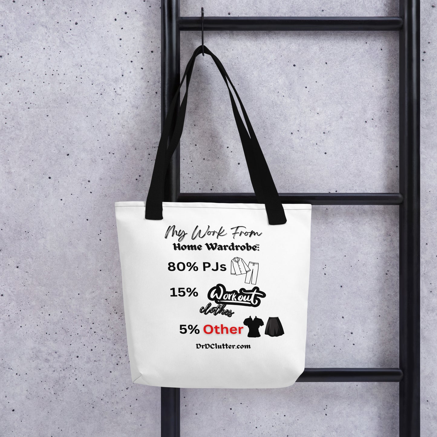 My Work From Home Wardrobe™-Tote with Choice of Color Handle-Black, Red, Yellow