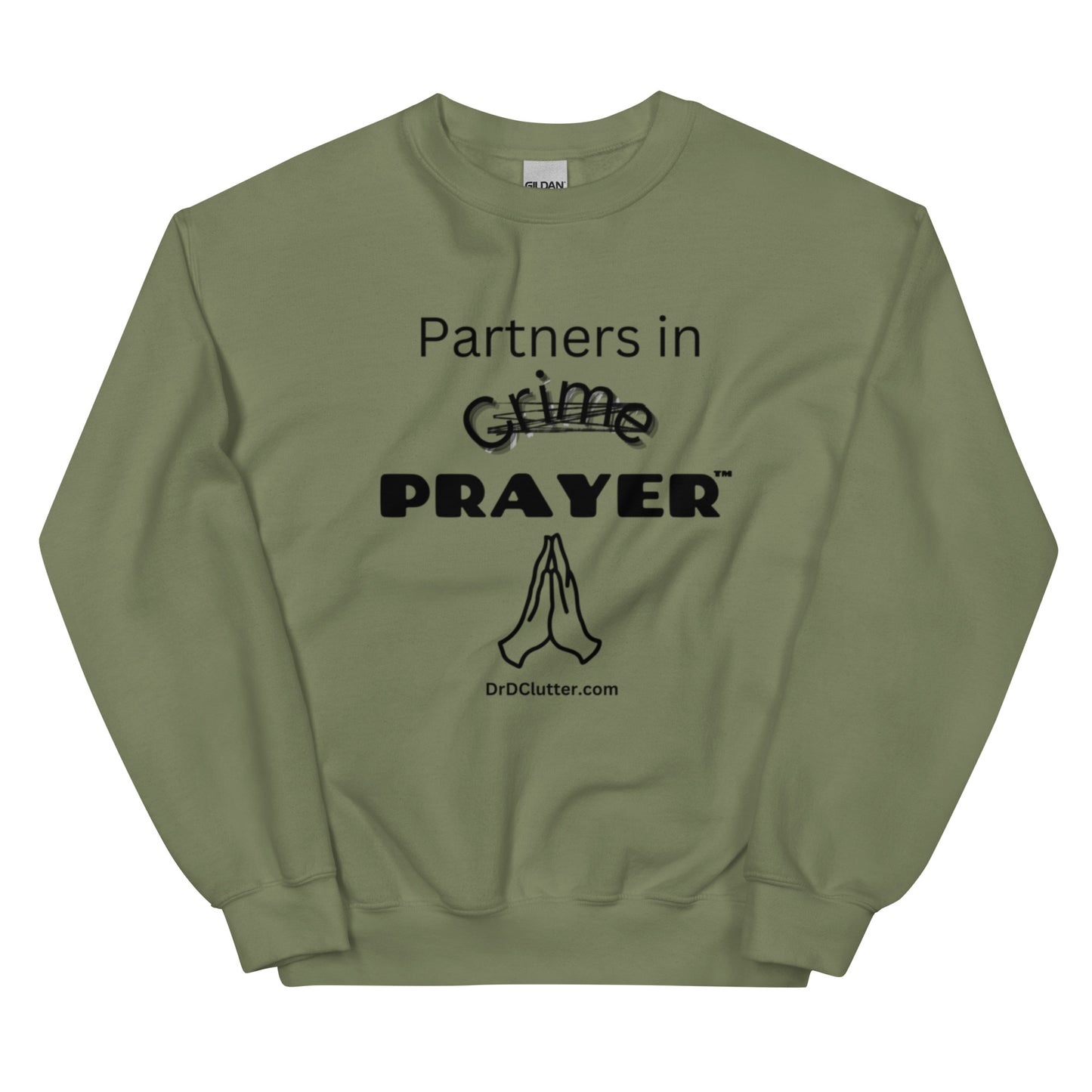 Partners in Crime (Crossed Out) Prayer™-Unisex Crewneck Sweatshirt