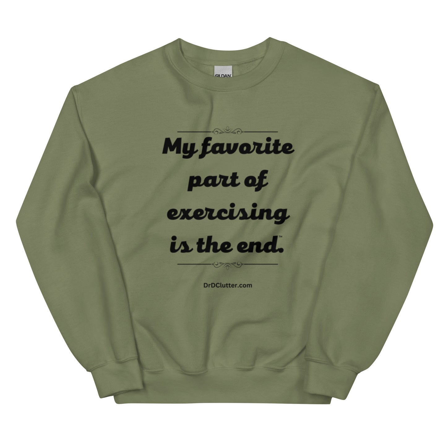 My favorite part of exercising is the end™.-Unisex Crewneck Sweatshirt