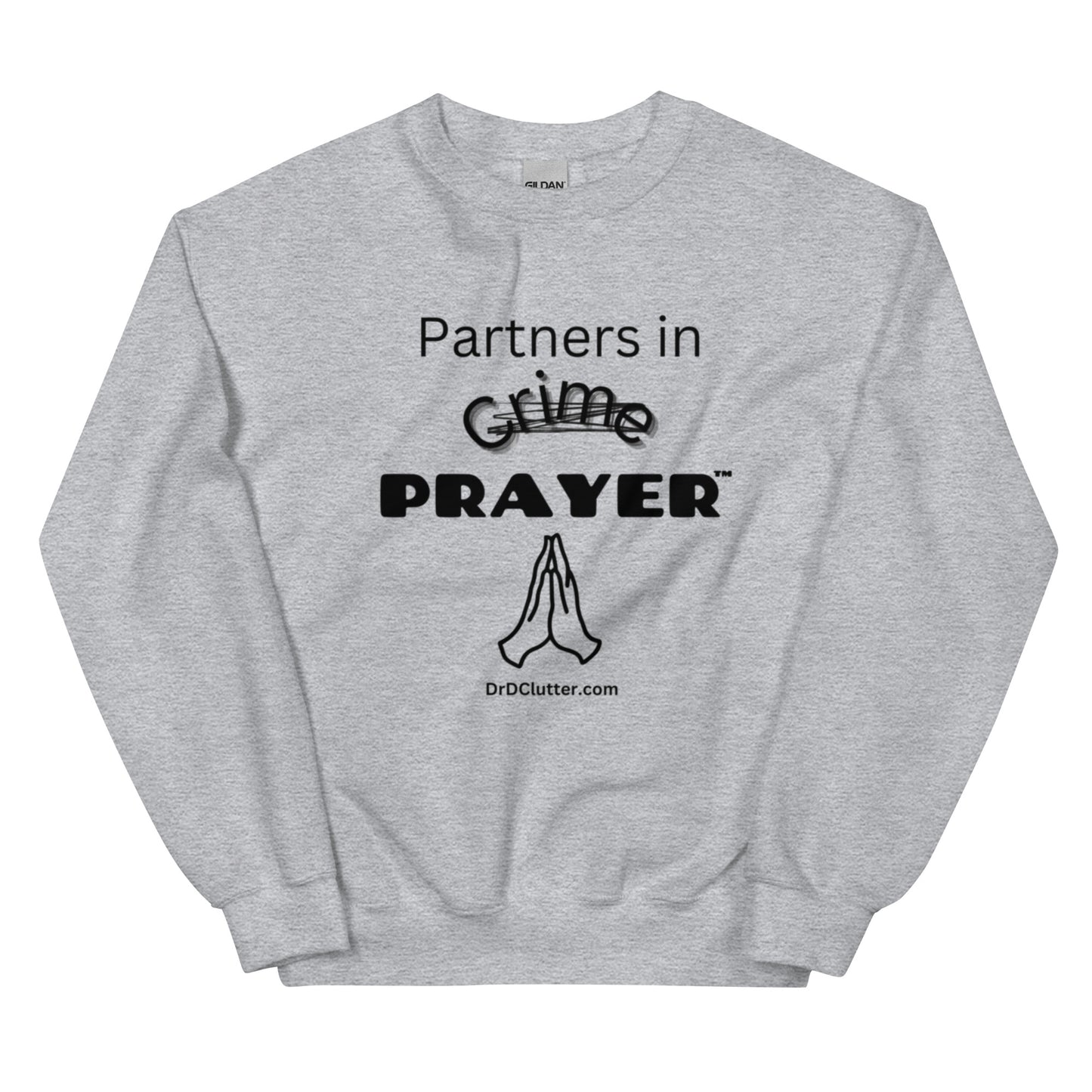 Partners in Crime (Crossed Out) Prayer™-Unisex Crewneck Sweatshirt