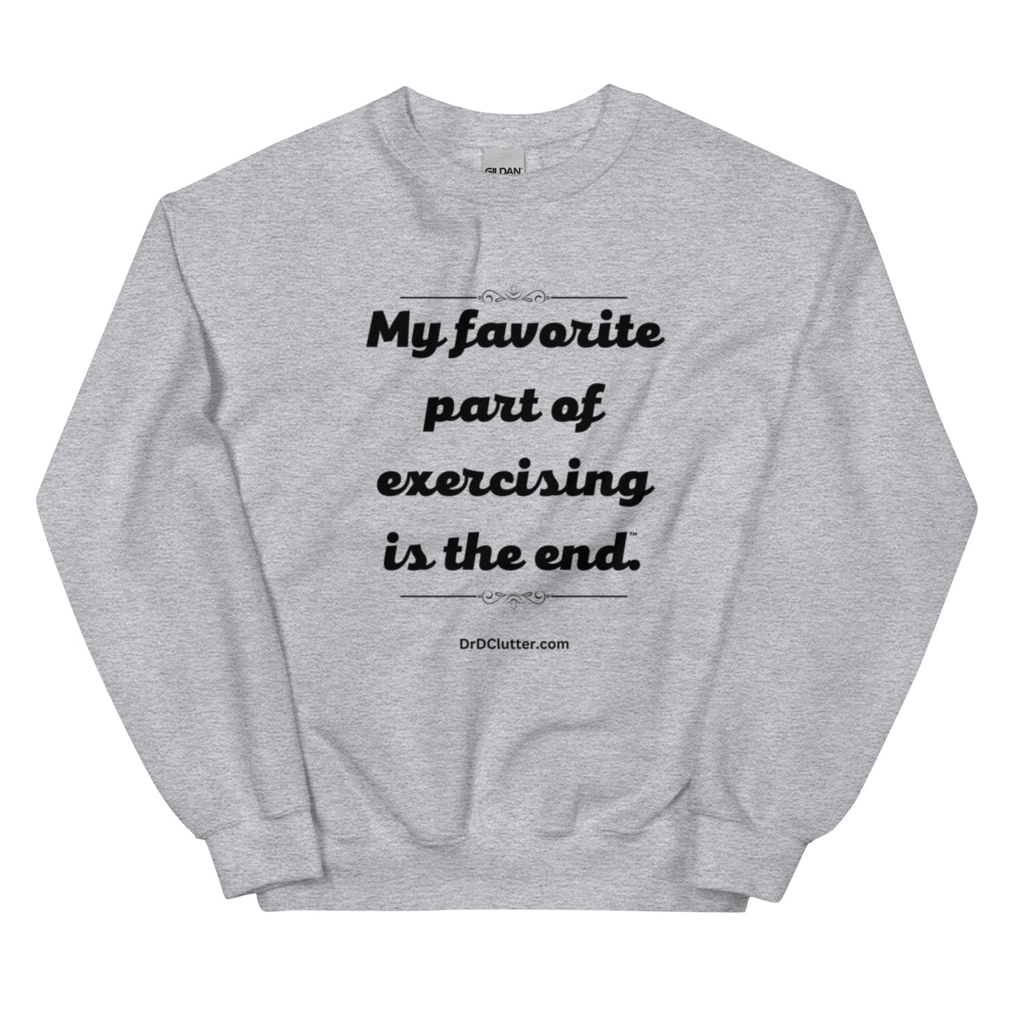 My favorite part of exercising is the end™.-Unisex Crewneck Sweatshirt