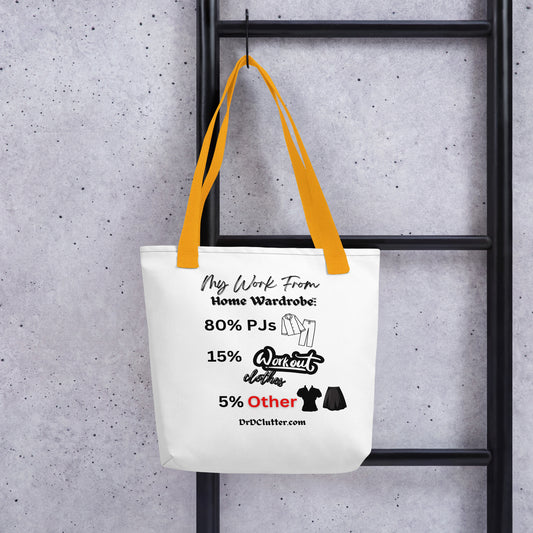 My Work From Home Wardrobe™-Tote with Choice of Color Handle-Black, Red, Yellow