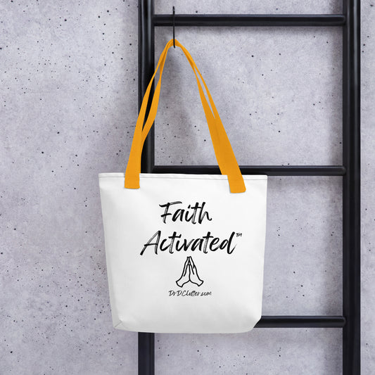 Faith Activated™-Tote with Choice of Color Handle-Black, Red, Yellow