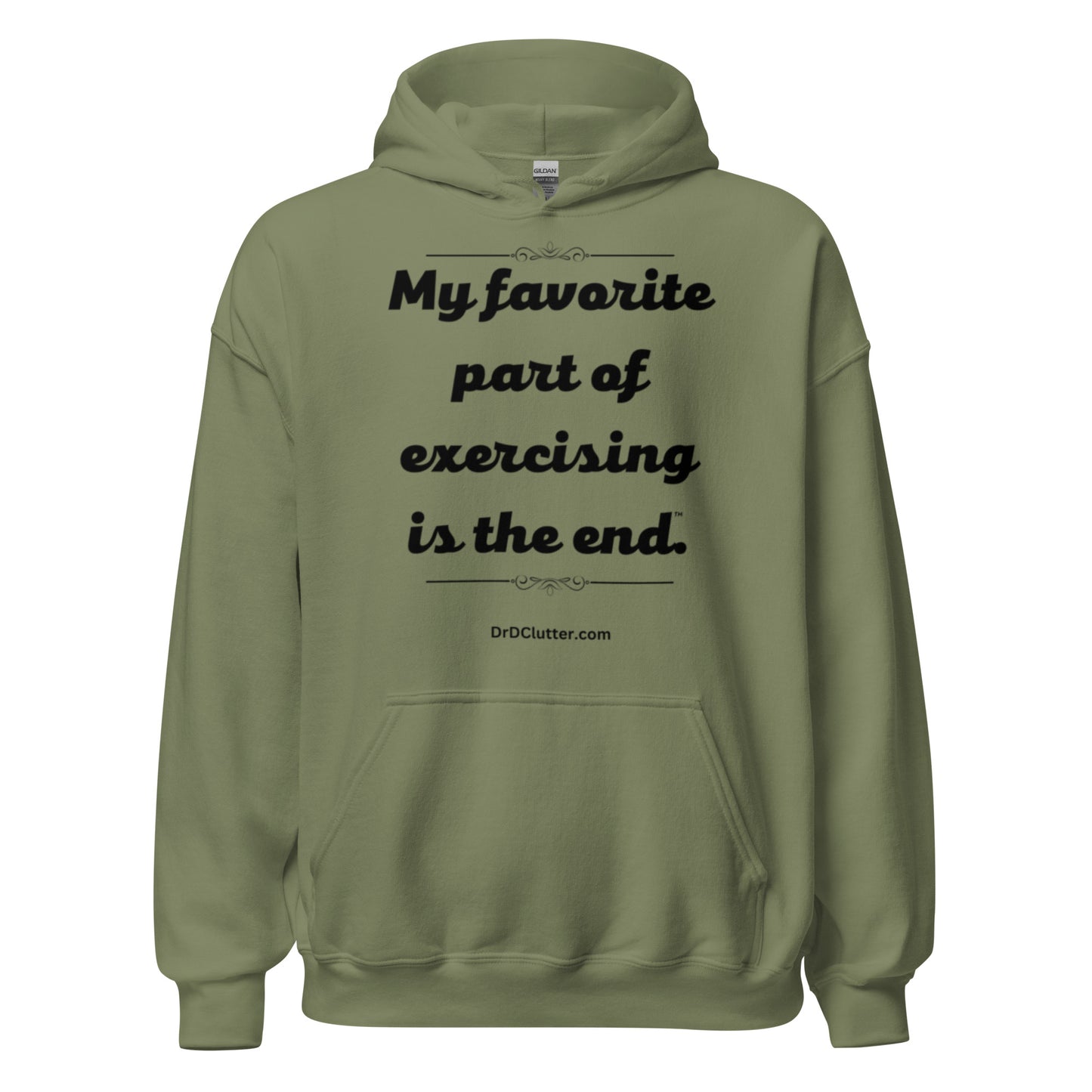 My favorite part of exercising is the end™.-Unisex Hoodie Sweatshirt